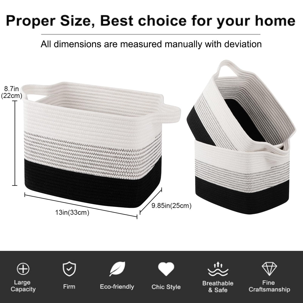 OIAHOMY storage basket gradient dark ideal for toy storage in playrooms