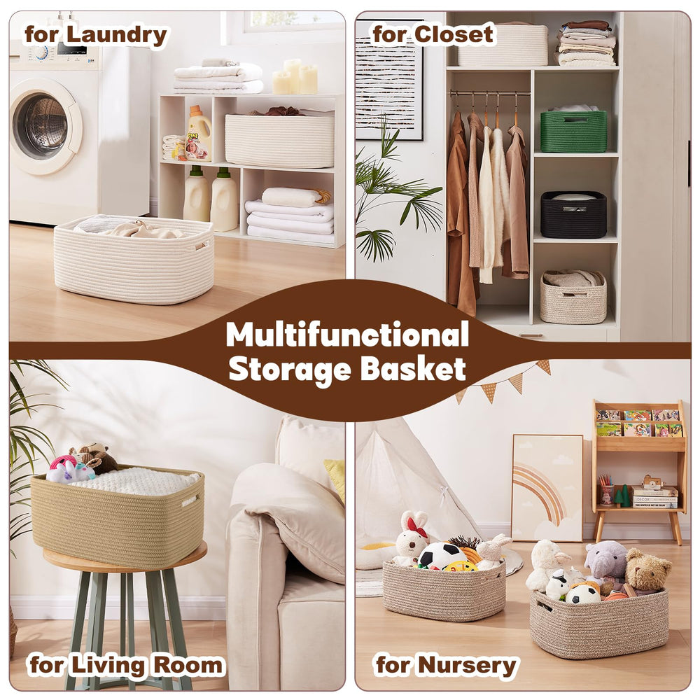 OIAHOMY basket in a living room blends decor with practical storage