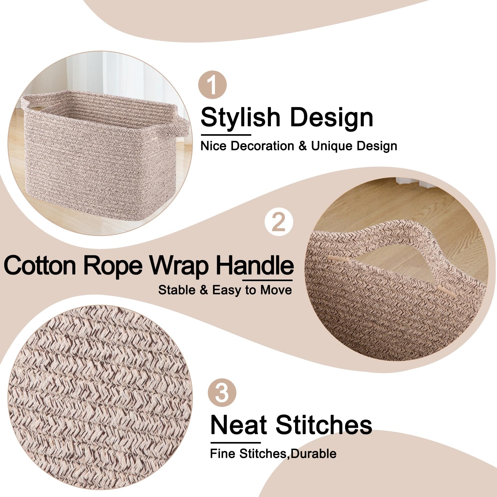 OIAHOMY cotton rope weave adds soft, natural decor texture.