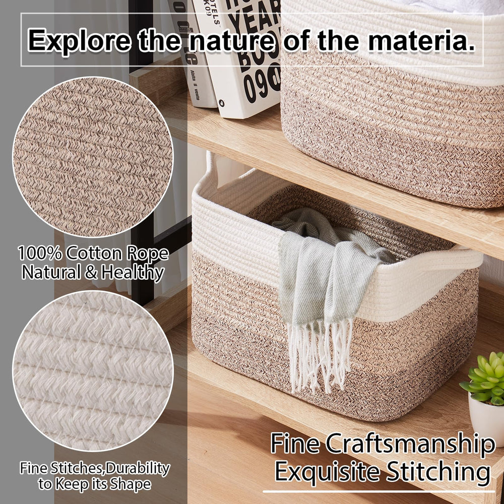 OIAHOMY soft cotton rope basket highlights gentle texture for kids' toys and towels