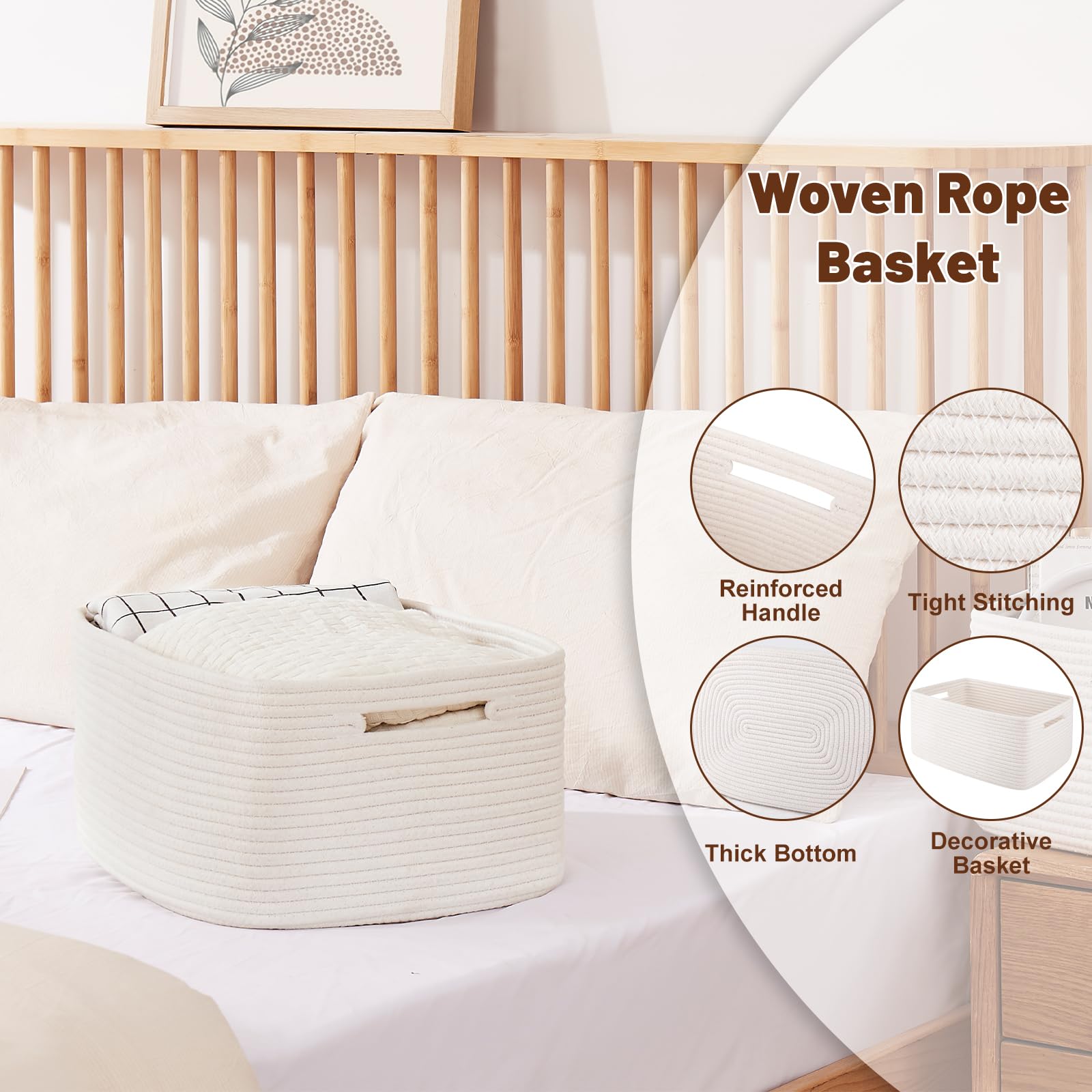 OIAHOMY basket soft material close-up reveals baby-friendly texture