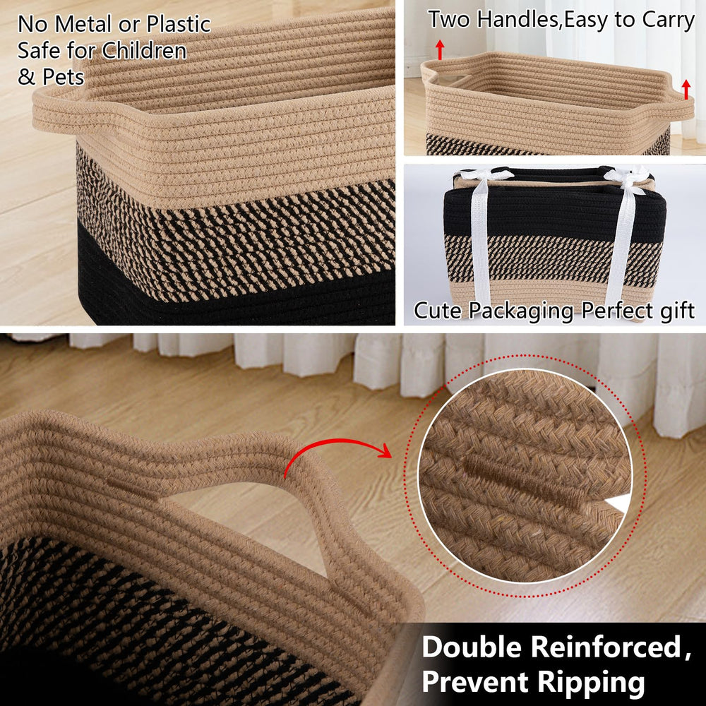 OIAHOMY storage basket washable design shown for easy cleaning.