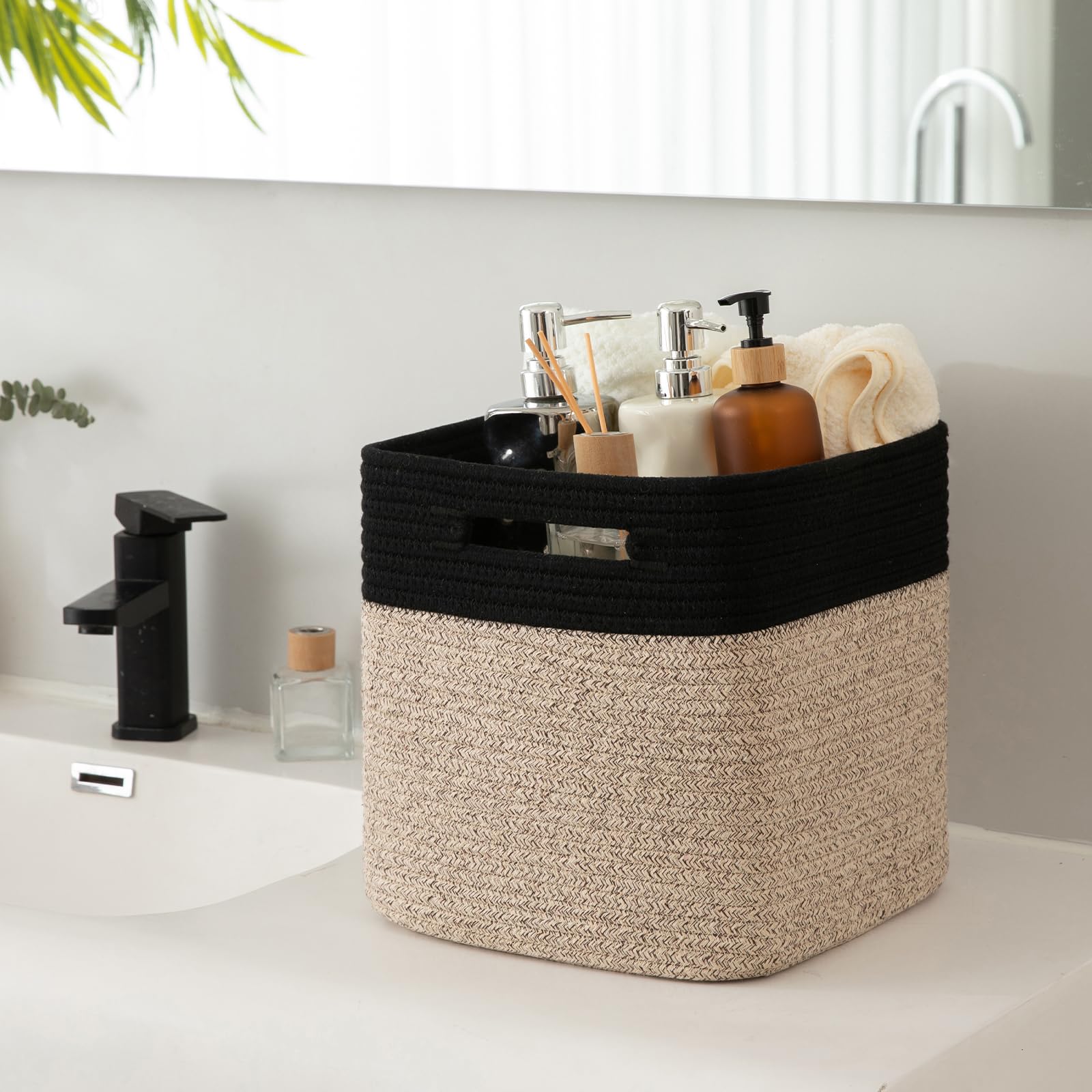 OIAHOMY toy storage basket in playroom keeps kid gadgets organized.