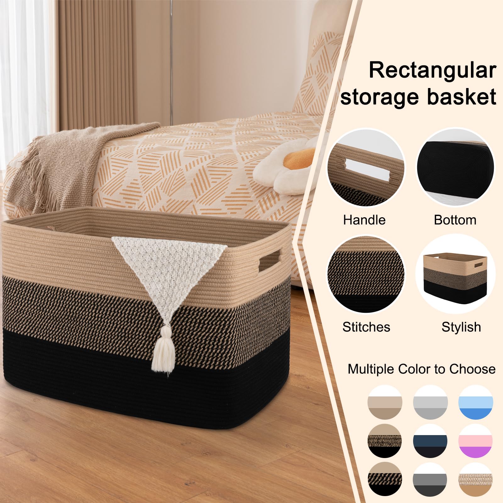 OIAHOMY toy storage basket in living room, keeps kids' toys in reach and tidy
