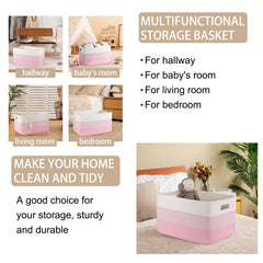 OIAHOMY toy storage basket in nursery scene highlights versatile storage.