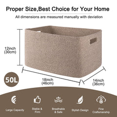 OIAHOMY toy storage basket with handle enables easy toy cleanup.
