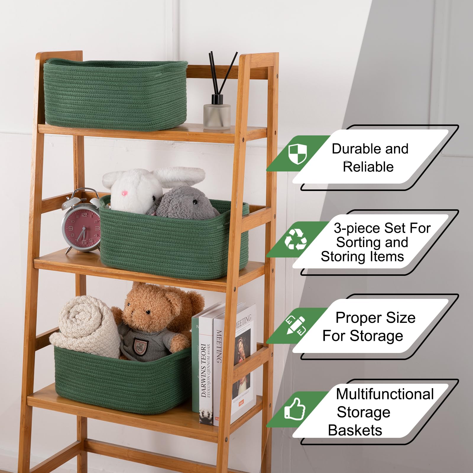 OIAHOMY washable basket is machine washable for simple cleanup.