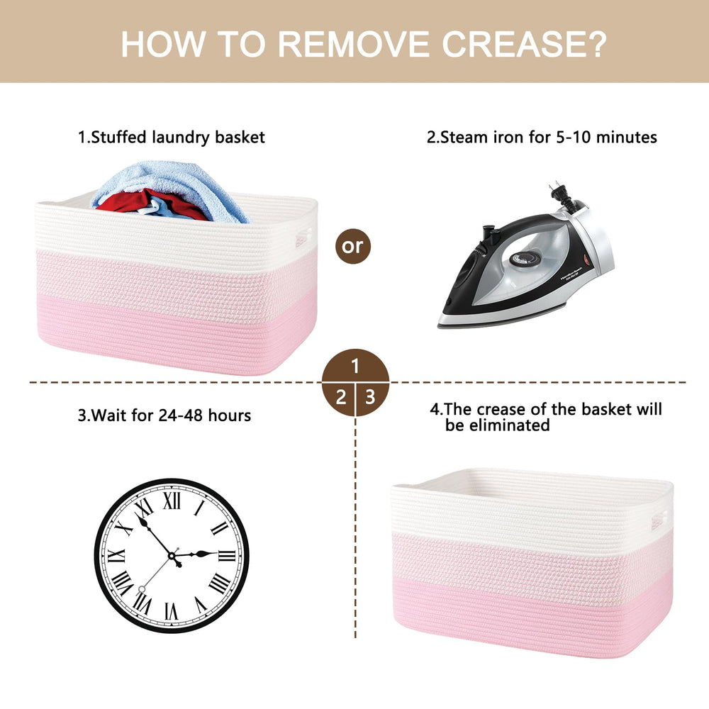 OIAHOMY washable blanket basket care demonstrates easy maintenance.