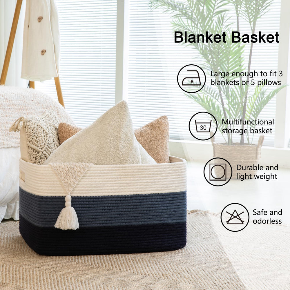 OIAHOMY washable storage basket adaptable to hand or machine wash