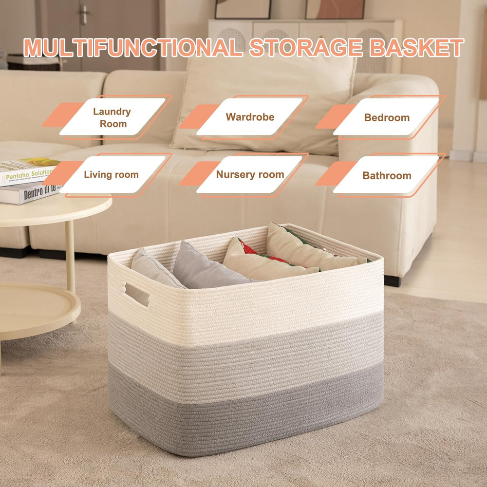 OIAHOMY washable storage basket can be cleaned by hand or machine.