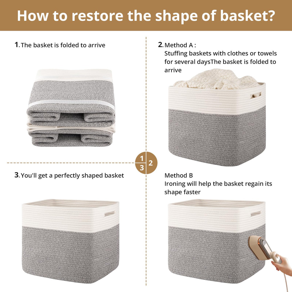 OIAHOMY washable storage bin withstands gentle washing for longevity.