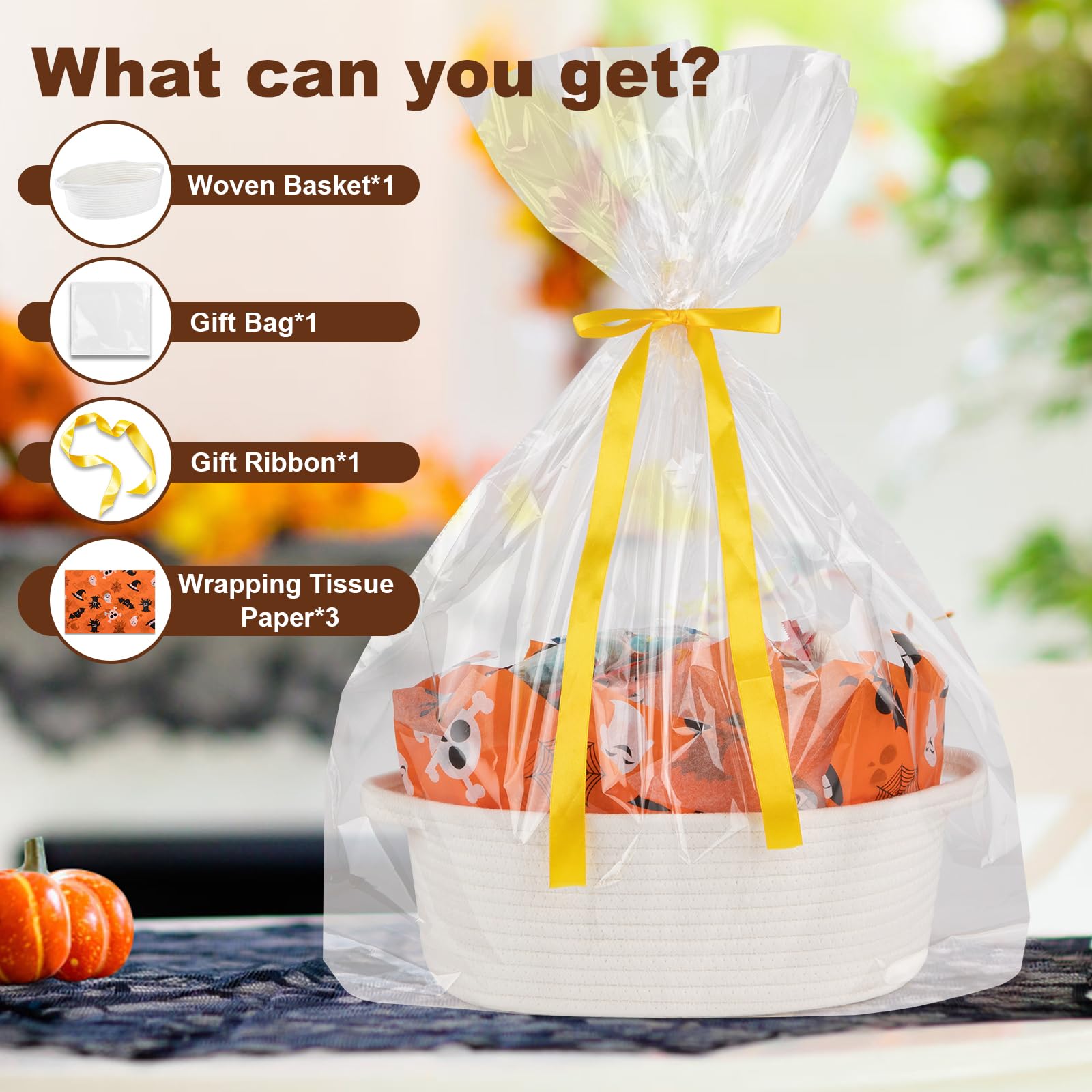 OIAHOMY woven cotton basket highlights durable, soft-touch construction.