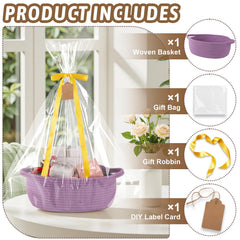 OIAHOMY woven cotton rope basket close-up, soft natural material suitable for baby rooms.