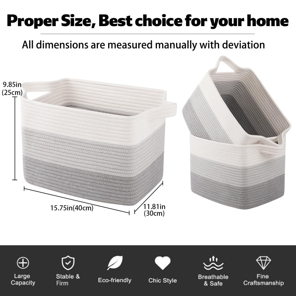 OIAHOMY basket with built-in handles for easy carrying