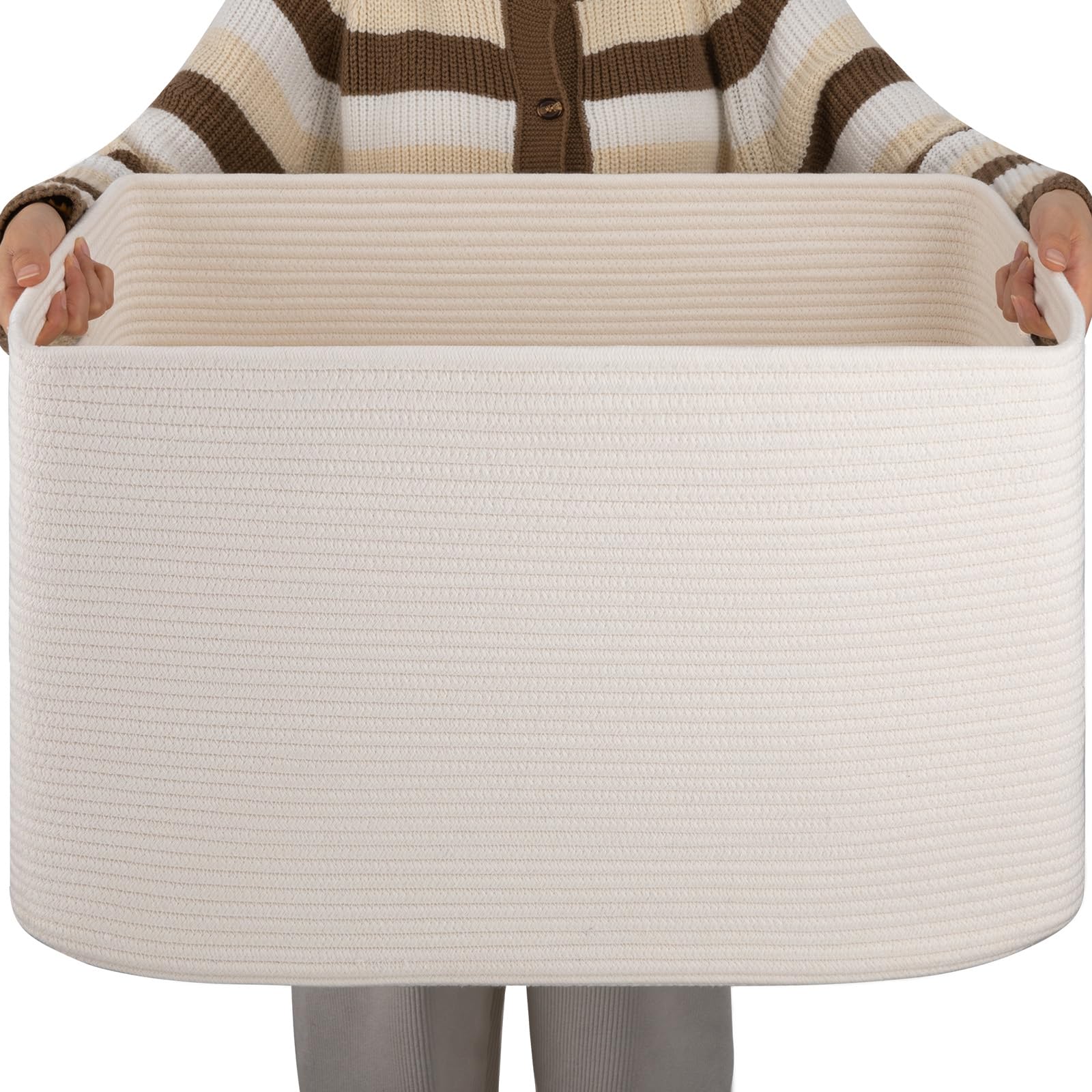 OIAHOMY XXLarge rectangle basket empty for versatile storage