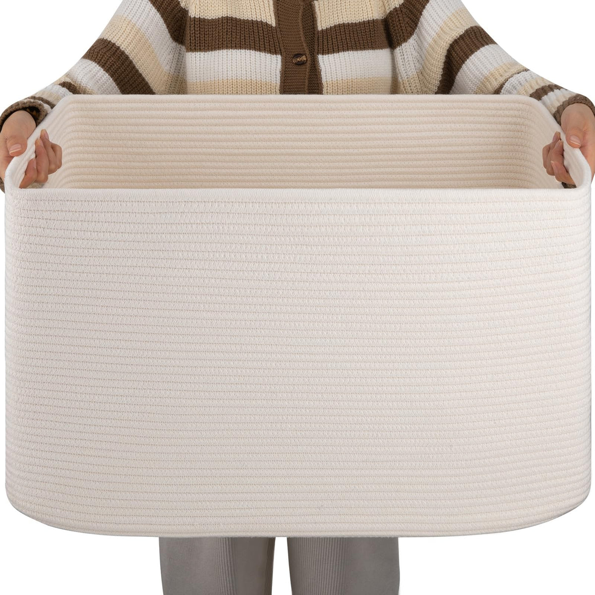 OIAHOMY XXLarge rectangle basket empty for versatile storage