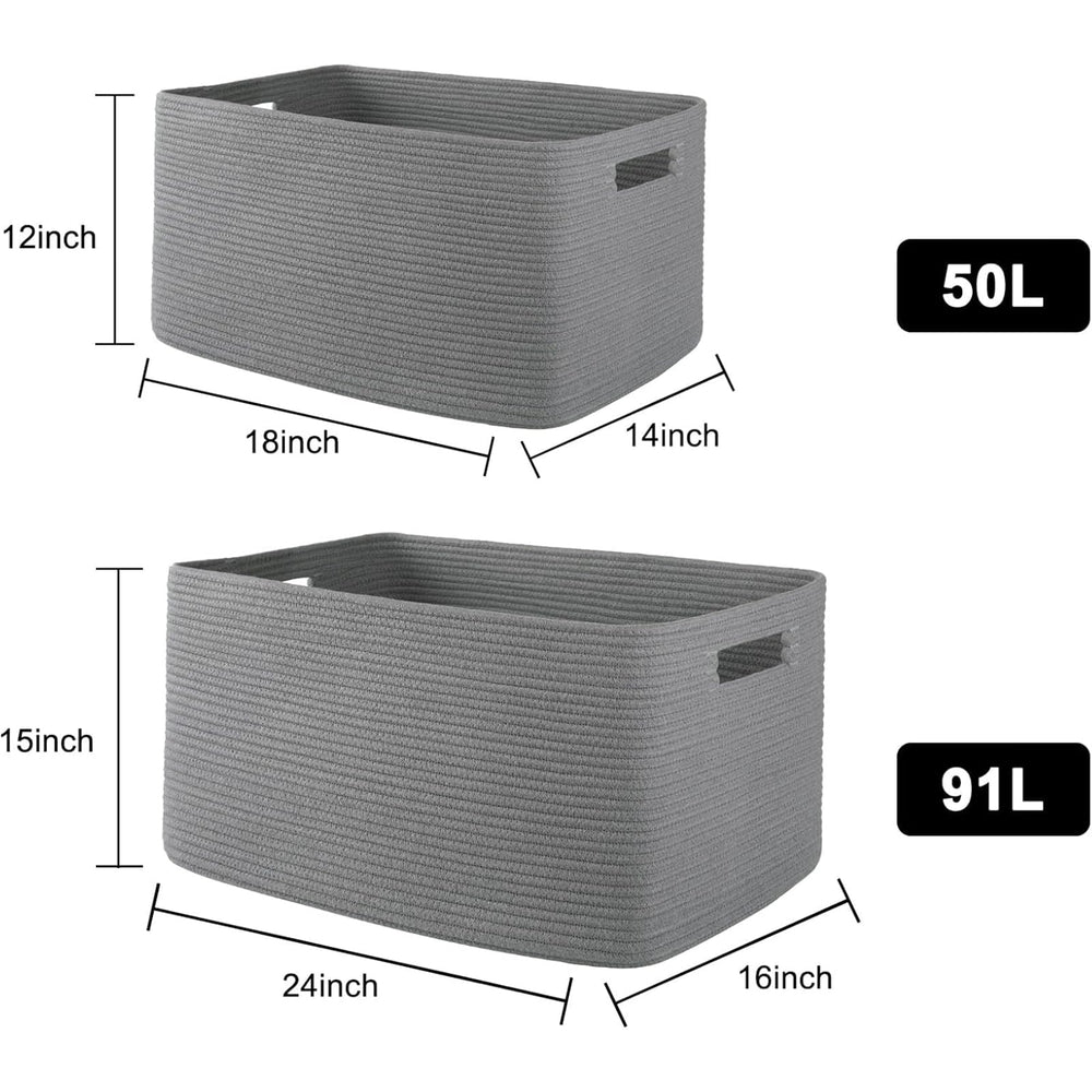 OIAHOMY basket with built-in handles offers effortless placement around rooms.