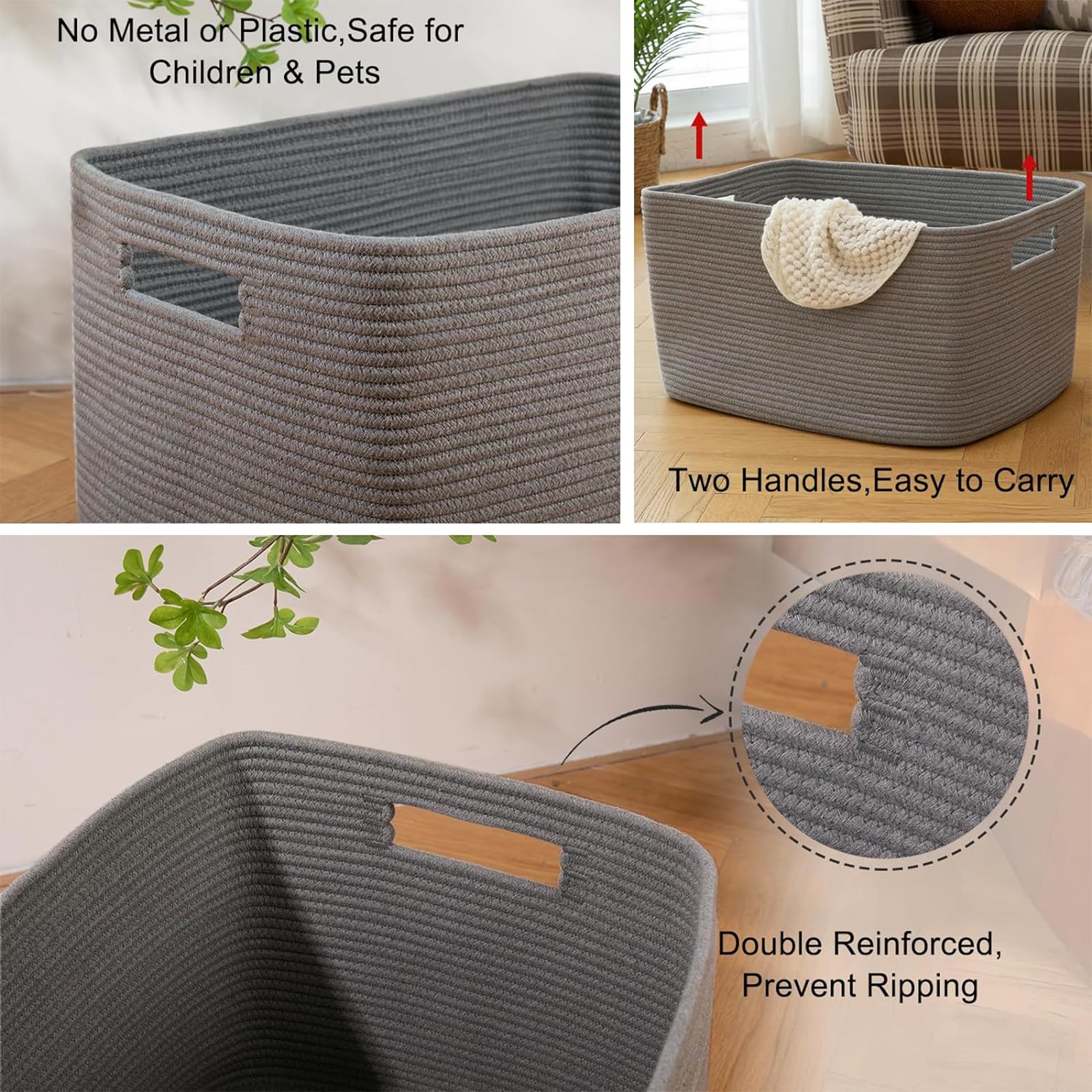 OIAHOMY basket folded-flat shows space-saving packaging and rapid shape recovery.
