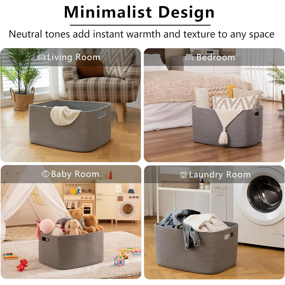 OIAHOMY nursery basket stores toys and clothes in a gentle, lightweight design.