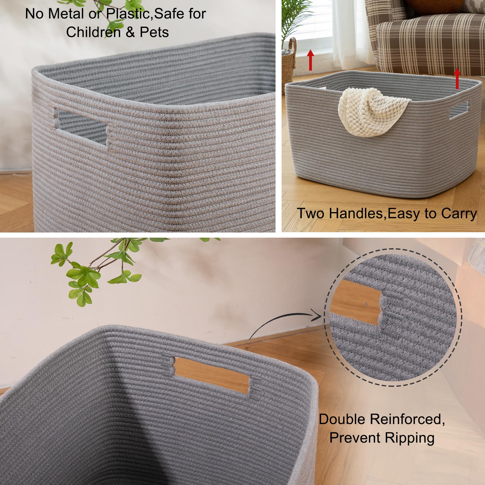 OIAHOMY XXXXL basket bedroom use keeps blankets neat and accessible.