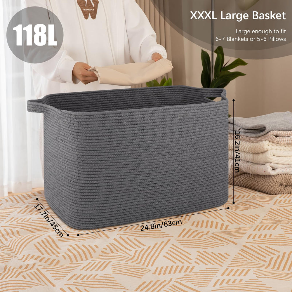 OIASKET 118L blanket basket side handle ready for transport