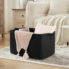 OIASKET 95L basket close-up natural cotton rope texture and soft touch