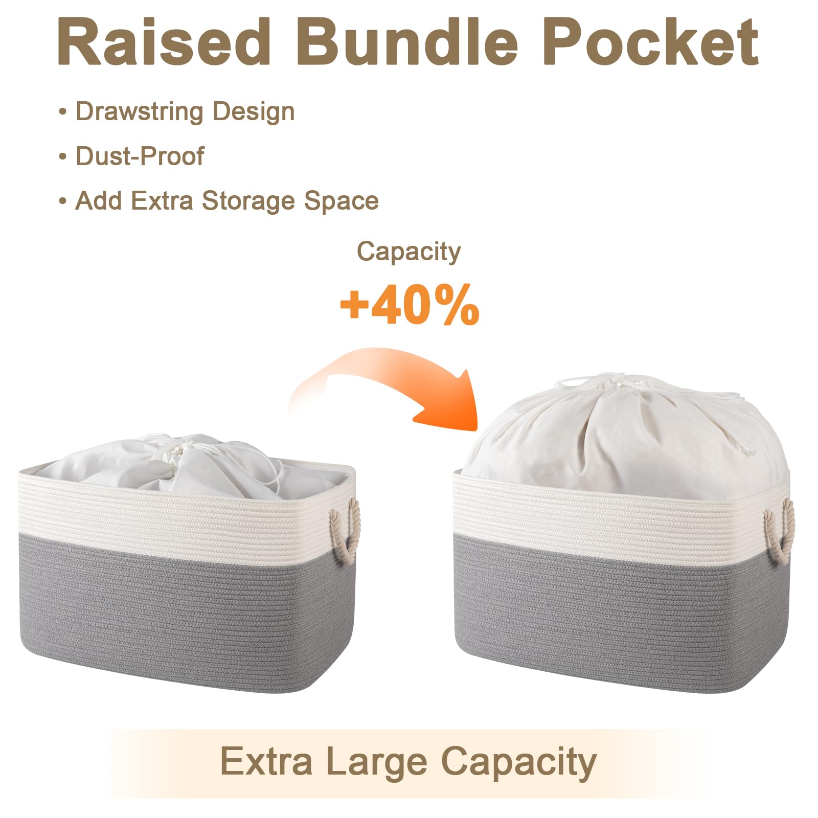 OIASKET 95L basket with dustproof lid supports clean, tidy spaces