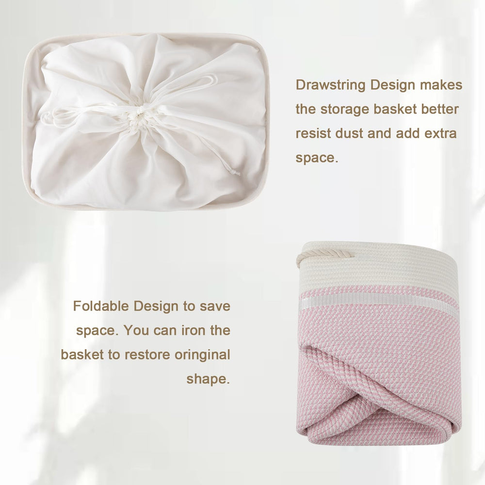 OIASKET 95L basket holds towels or toys, neatly, with a stylish weave.