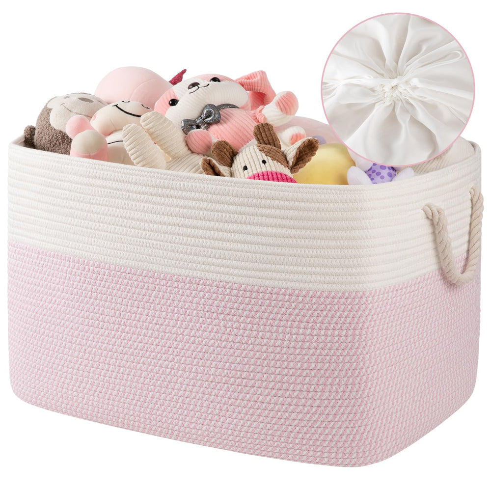 OIASKET 95L basket with lid keeps dust out while tidily organizing spaces.