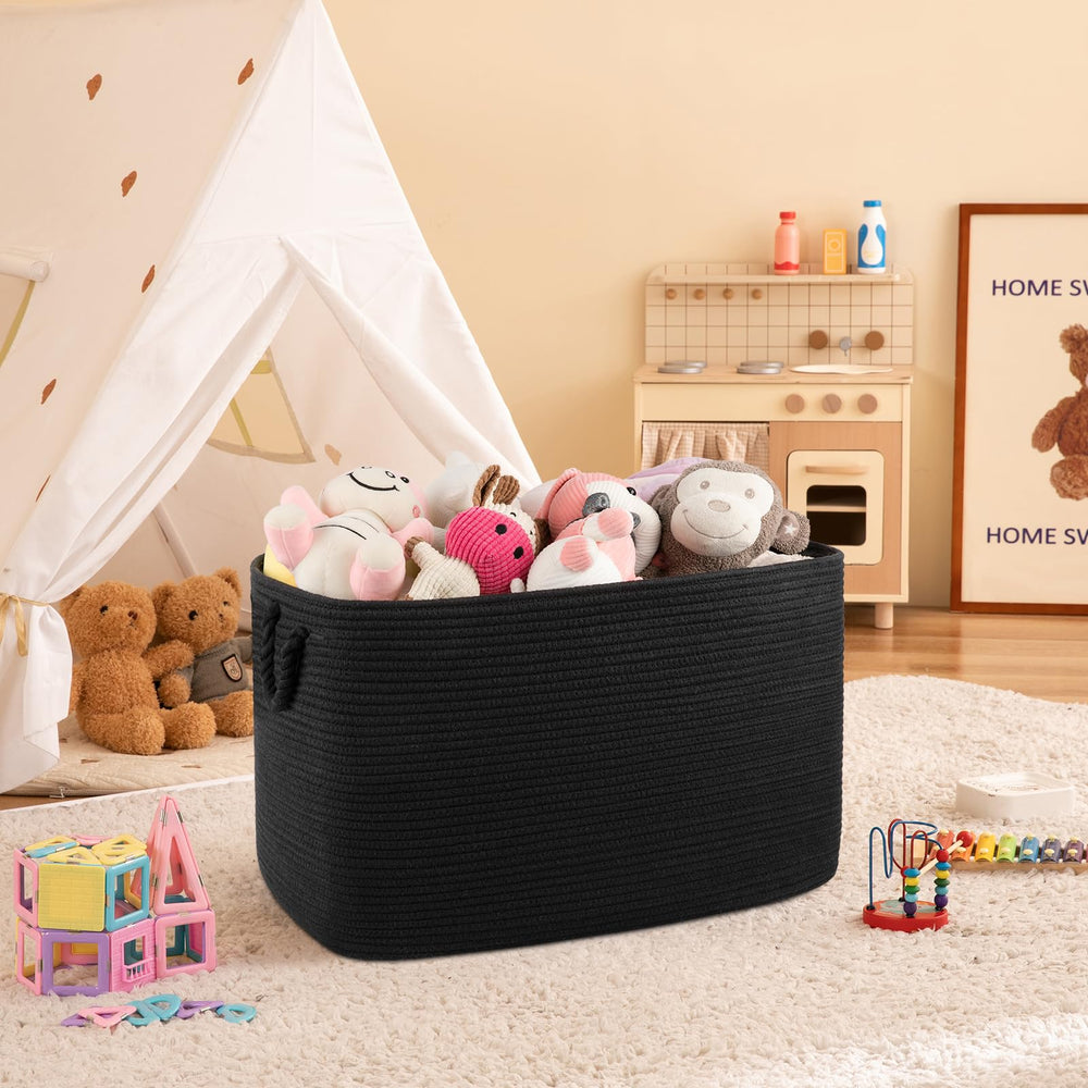 OIASKET 95L blanket basket fold-flat design saves space when stored.