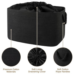 OIASKET 95L blanket basket open-lid storage for fast access.