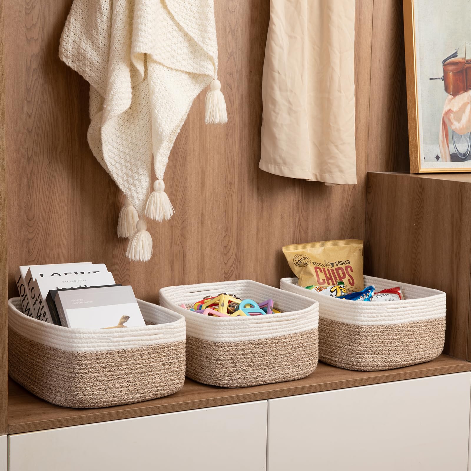 OIASKET baby-friendly cotton rope emphasizes soft touch and durability.