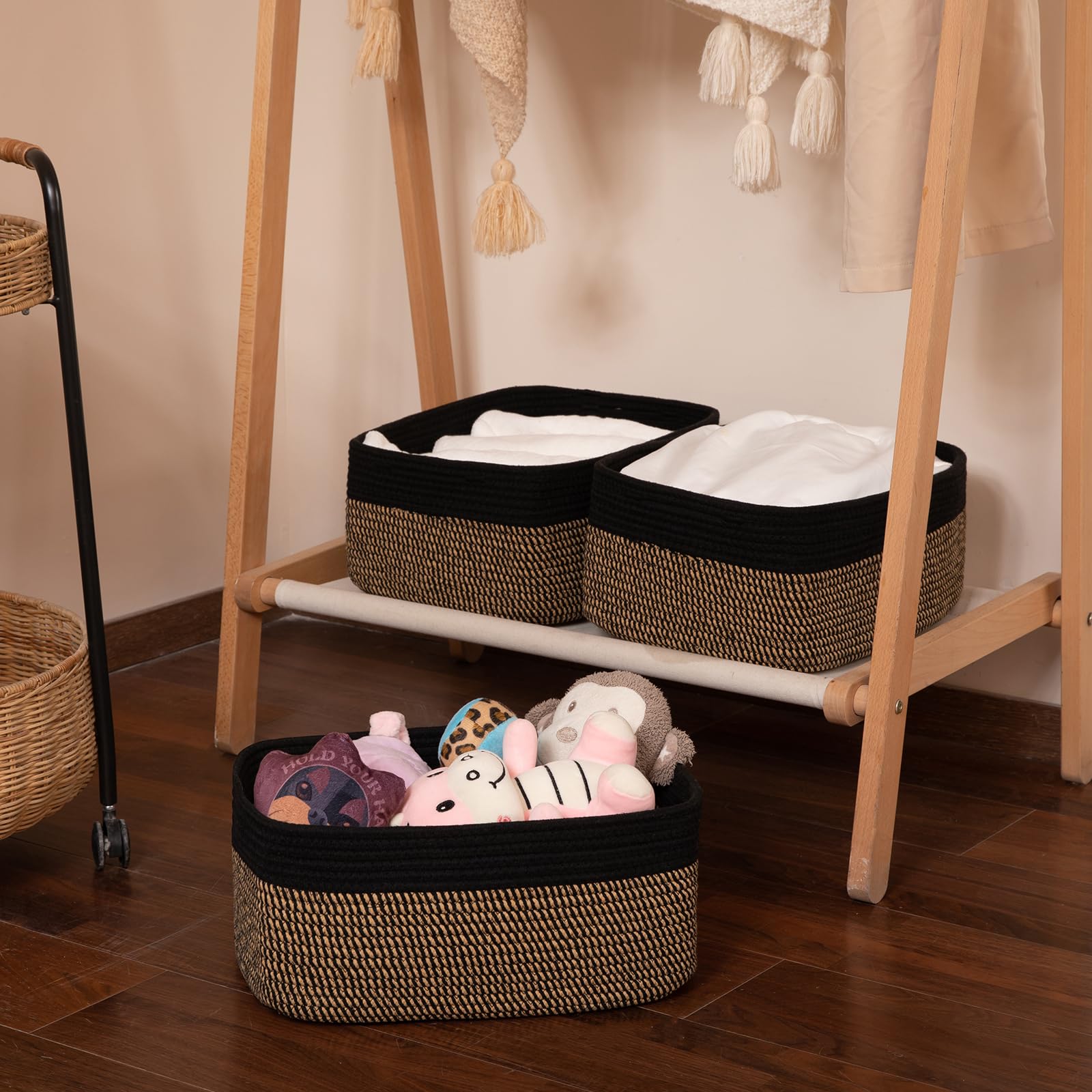 OIASKET baby-friendly baskets have no odor and smooth edges for nurseries.