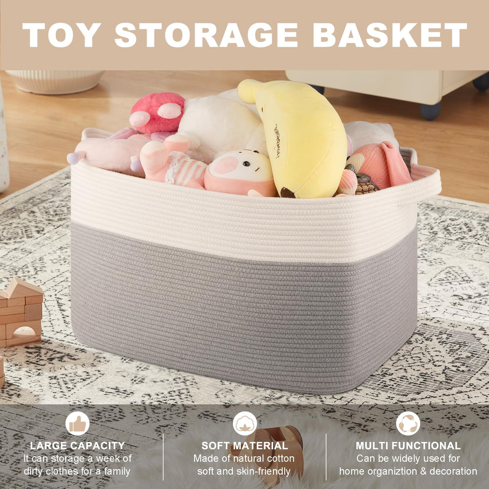 OIASKET basket with sturdy handles makes carrying heavy items easy