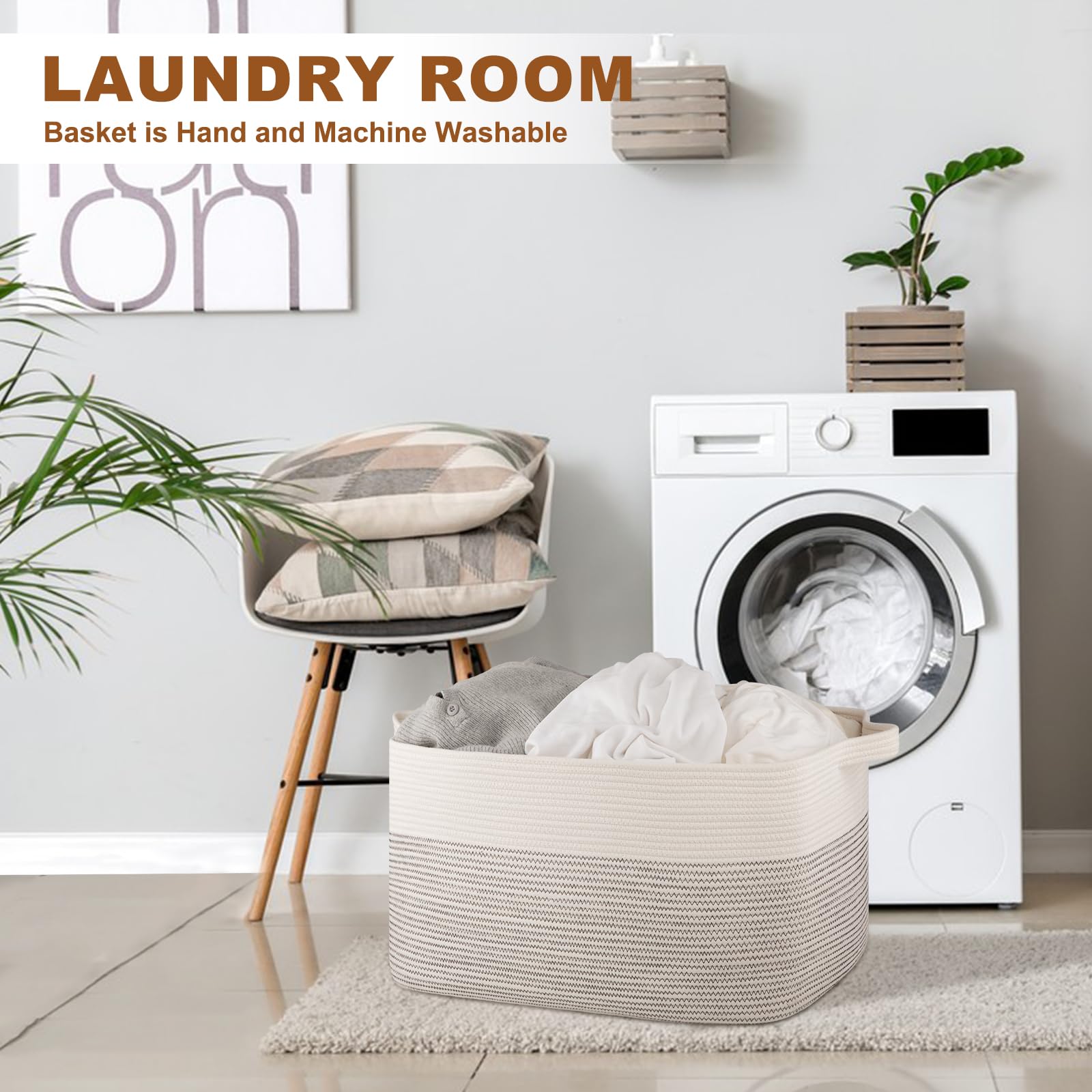OIASKET basket with handles demonstrates portability for moving storage
