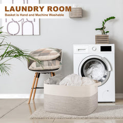 OIASKET basket with handles demonstrates portability for moving storage