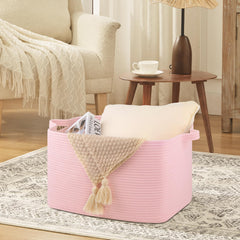 OIASKET basket with sturdy carrying handles for easy transport around the home.