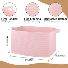 OIASKET blanket storage basket rectangle nursery keeping toys organized and within reach.
