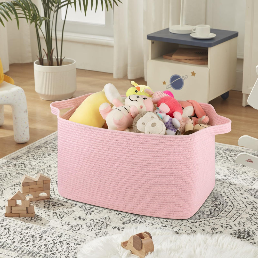 OIASKET 95L storage basket placed on a shelf blending with neutral decor.