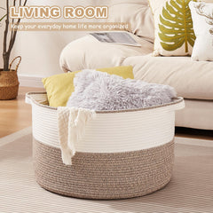 OIASKET blanket basket towels-pillows safely stores bath linens and cushions