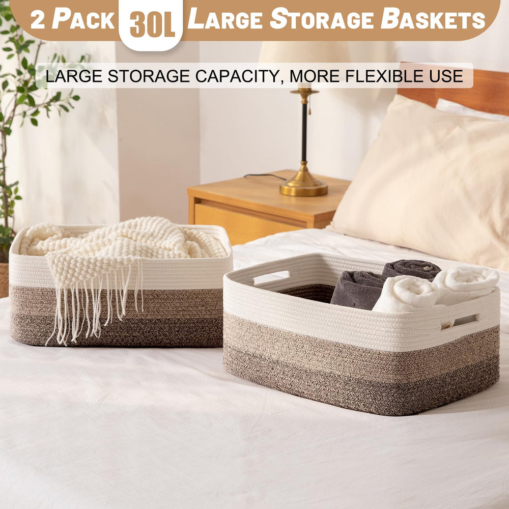 OIASKET blanket storage basket yellow keeps throws neatly gathered.