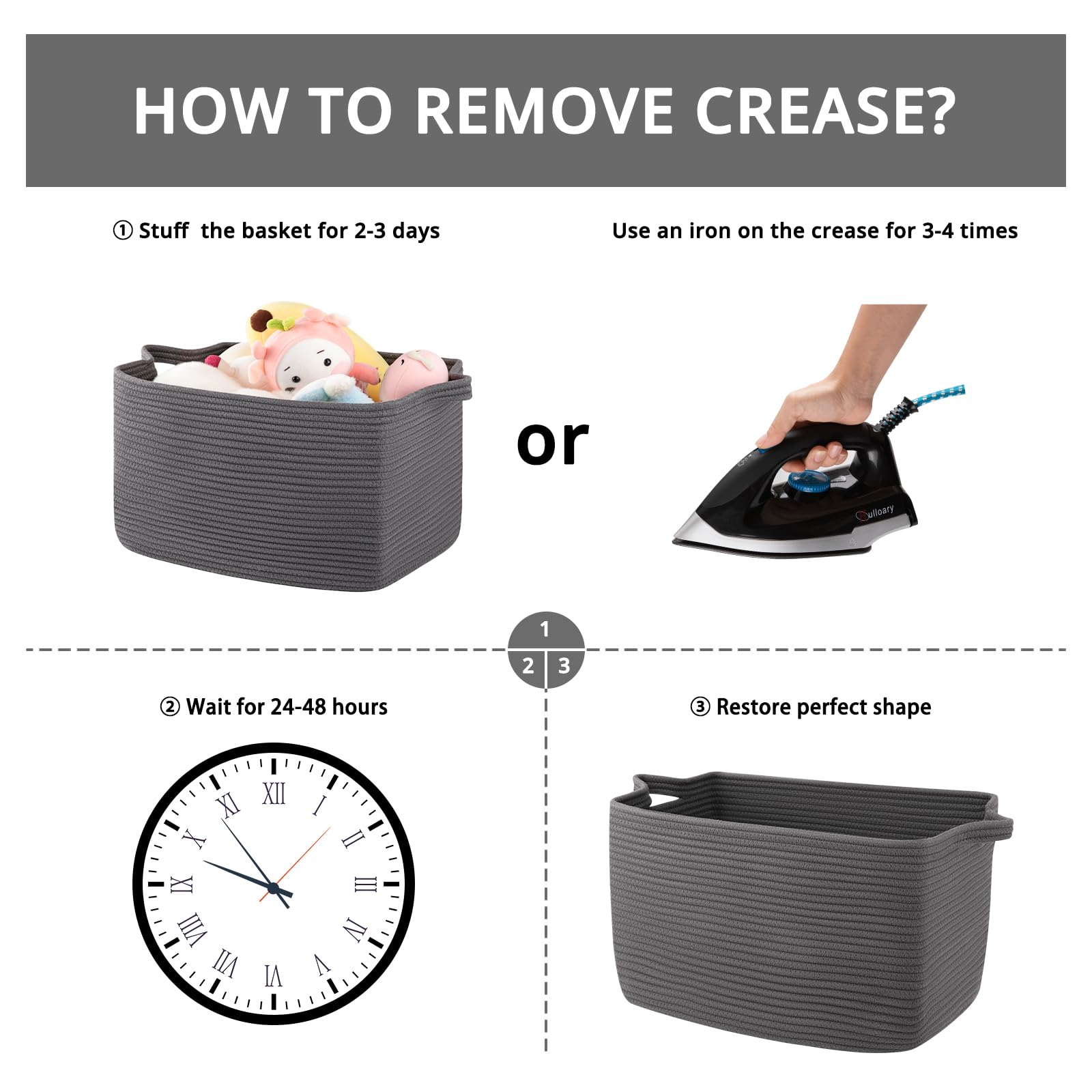 OIASKET care-friendly basket is hand- and machine-washable for quick cleaning.