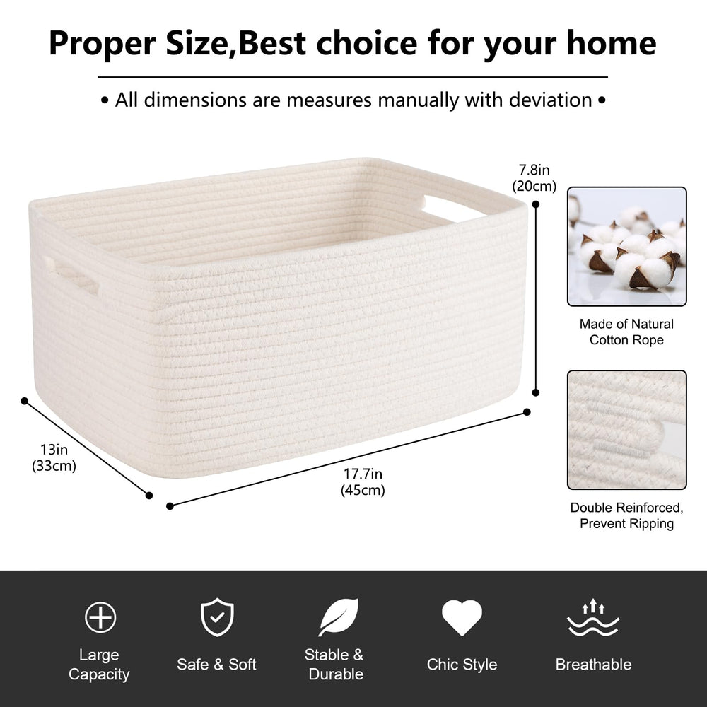 OIASKET closet organizer bins in white add tidy, grab-and-go toy and snack storage.