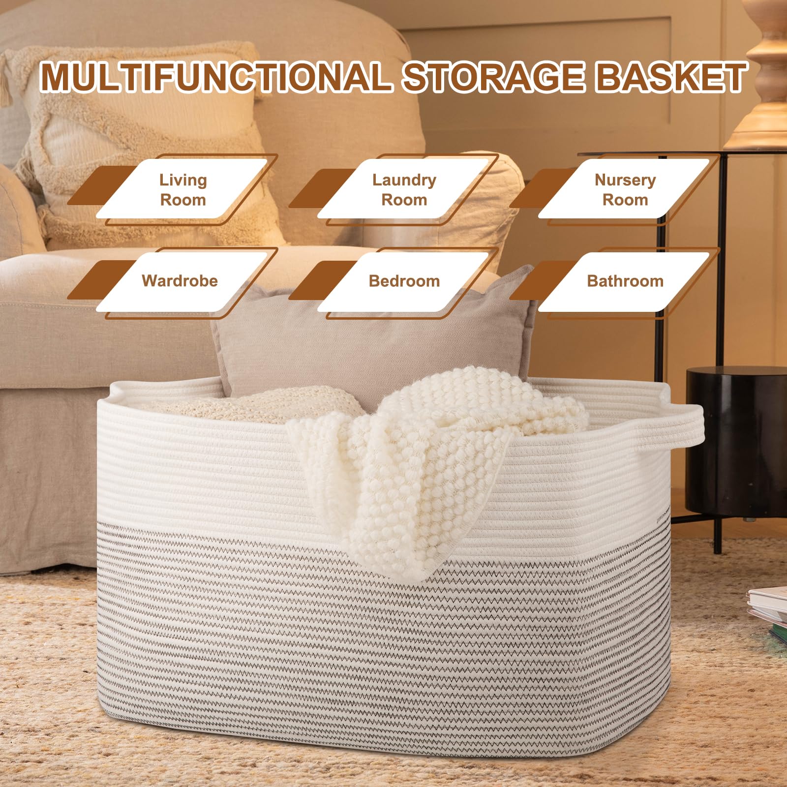 OIASKET clothes basket is hand- and machine-washable for easy care