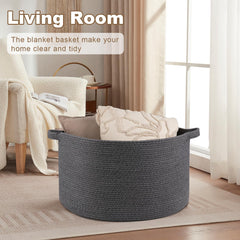 OIASKET cotton rope basket kids safe features soft edges