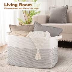 OIASKET cotton rope basket texture highlights soft touch and durability