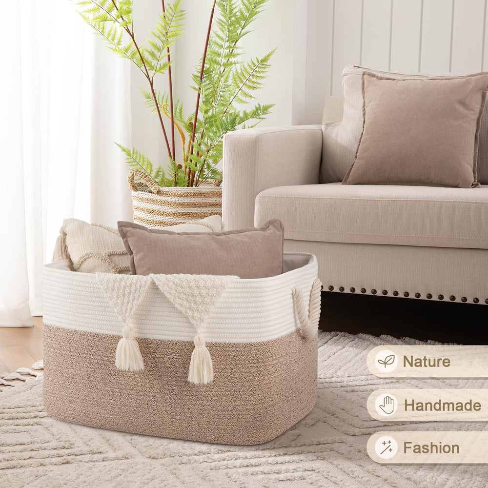 OIASKET dustproof drawstring lid protects contents from dust.