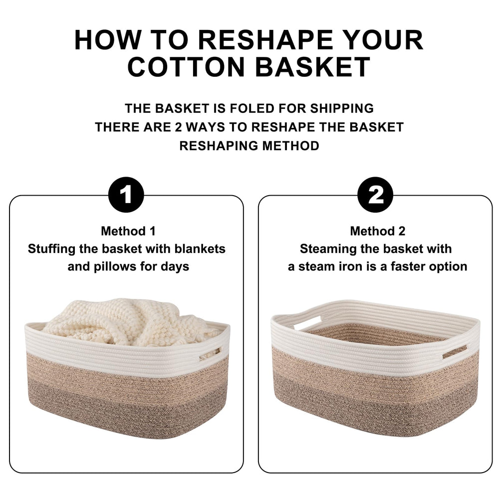 OIASKET shaping tip steam reshapes baskets after shipping creases