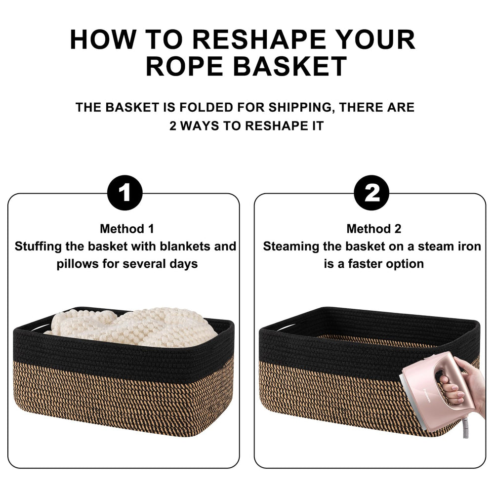 OIASKET elegant minimalist design blends with decor while organizing essentials.