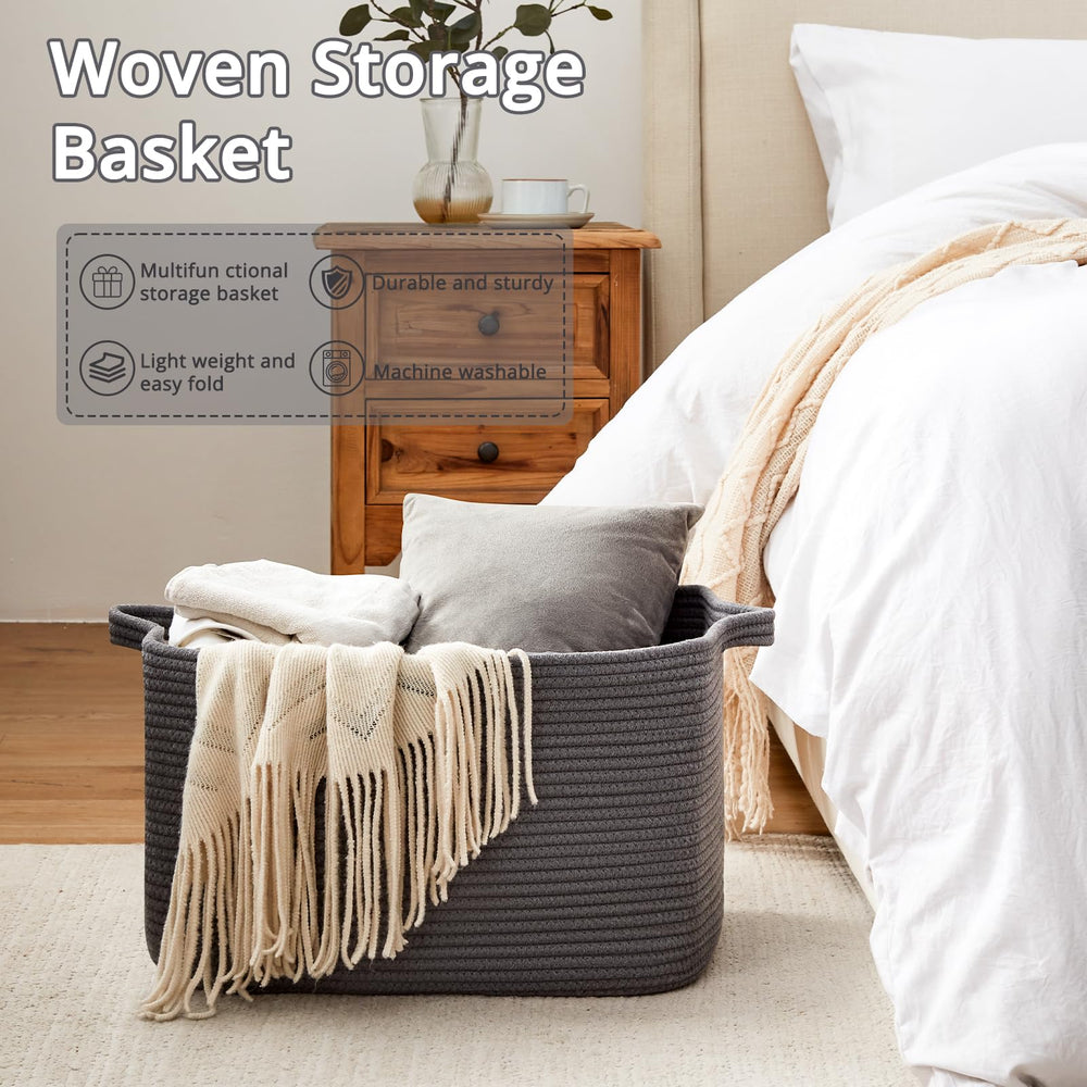 OIASKET foldable storage basket saves space when not in use.